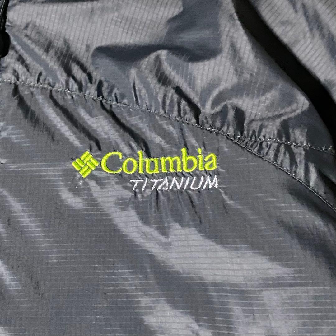 00s Columbia 短丈 ダウンジャケット 光沢 ドローコード XS