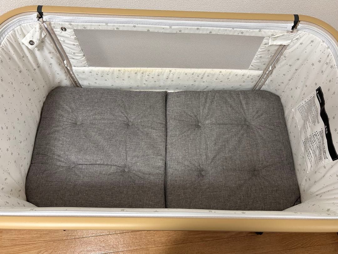 HZDMJ ベビーベッド　(ベージュ)