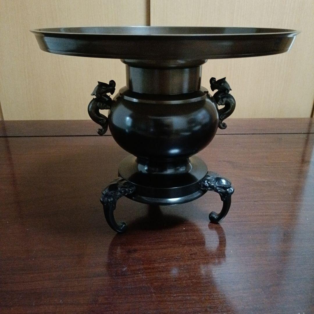 金属製黒花器スタンド 薄瑞