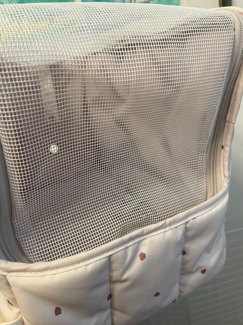 ジェラートピケ　犬用　キャリーバッグ　ピンク