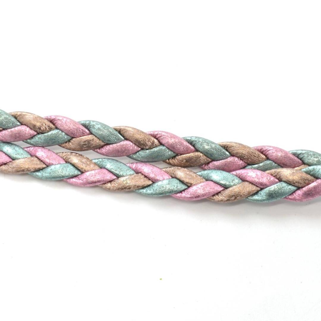 Y.OO GUCCI グッチ ラミネート ショルダーバッグ ピンク×ブルー