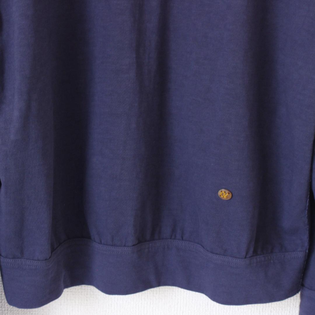 45R でこぼこ天竺の908レガッタフード Mサイズ ネイビー Rボタン