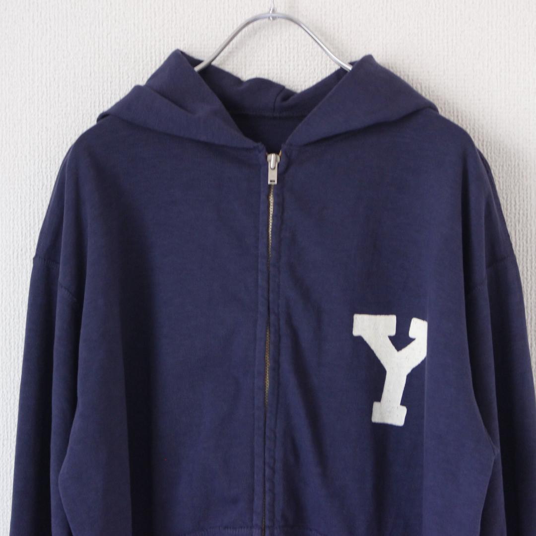 45R でこぼこ天竺の908レガッタフード Mサイズ ネイビー Rボタン