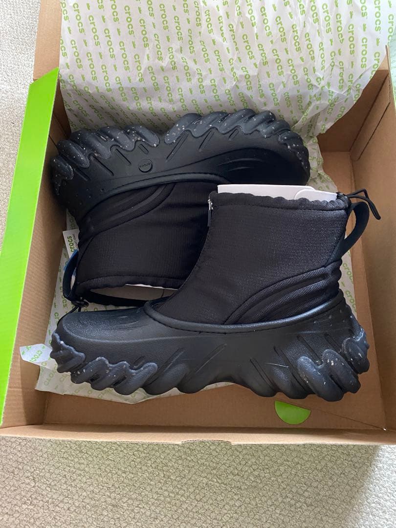 新品 クロックス エコー ブーツ ゼット シールド ブラック レインブーツ