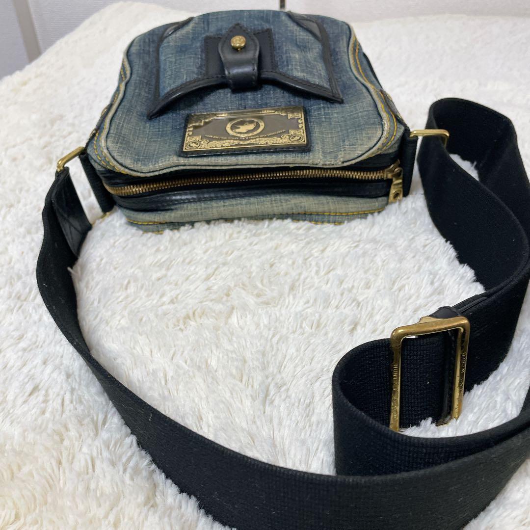 【希少】HUNTING WORLD デニム×レザー ショルダーバッグ 斜め掛け