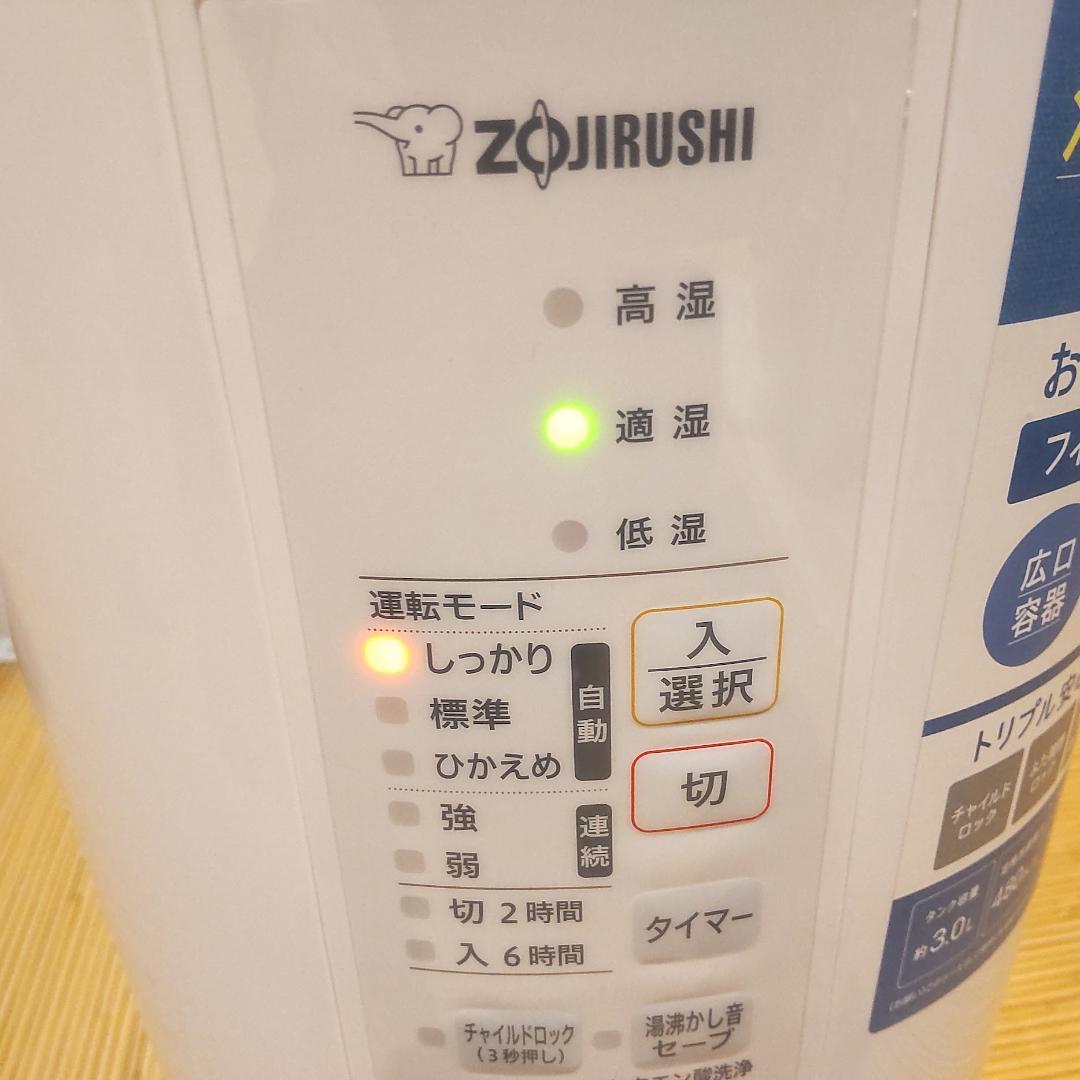 象印マホービン 加湿器 スチーム式 3.0L ホワイト EE-RS50-WA