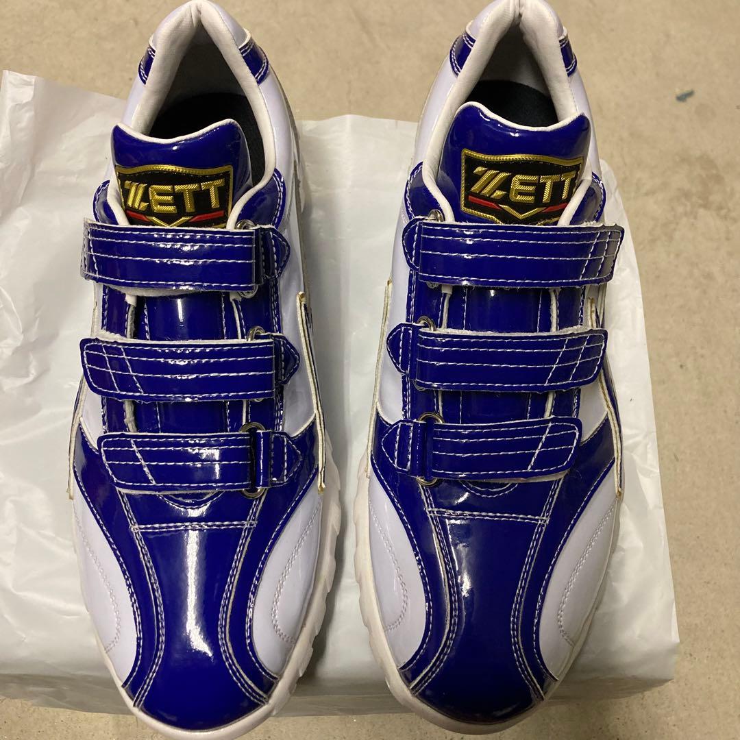 ZETT ゼットプロステイタストレーニングシューズ 白/青