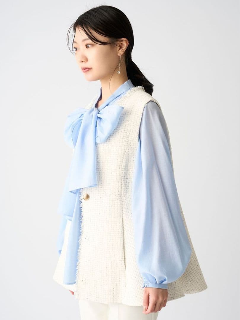 CELFORD　フレアペプラムツイードジレ　ツィードジレ　入学式　入園式　ベスト