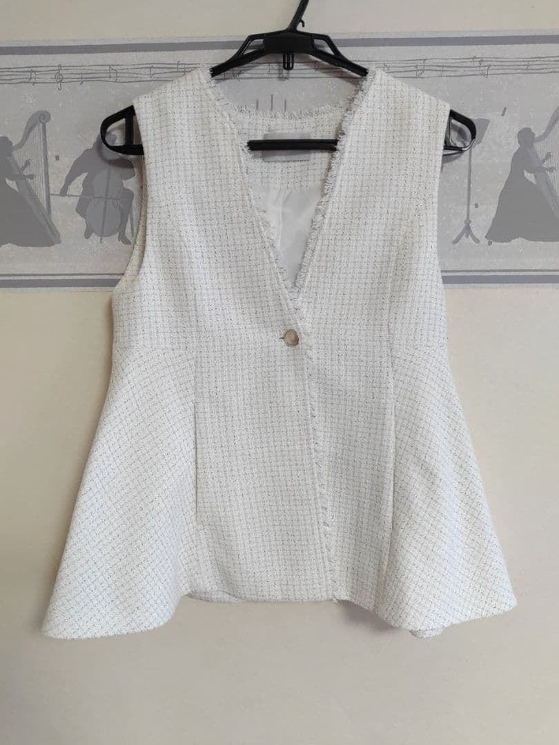 CELFORD　フレアペプラムツイードジレ　ツィードジレ　入学式　入園式　ベスト