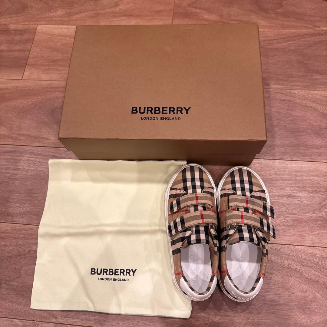 BURBERRY kidsチェック柄スニーカー