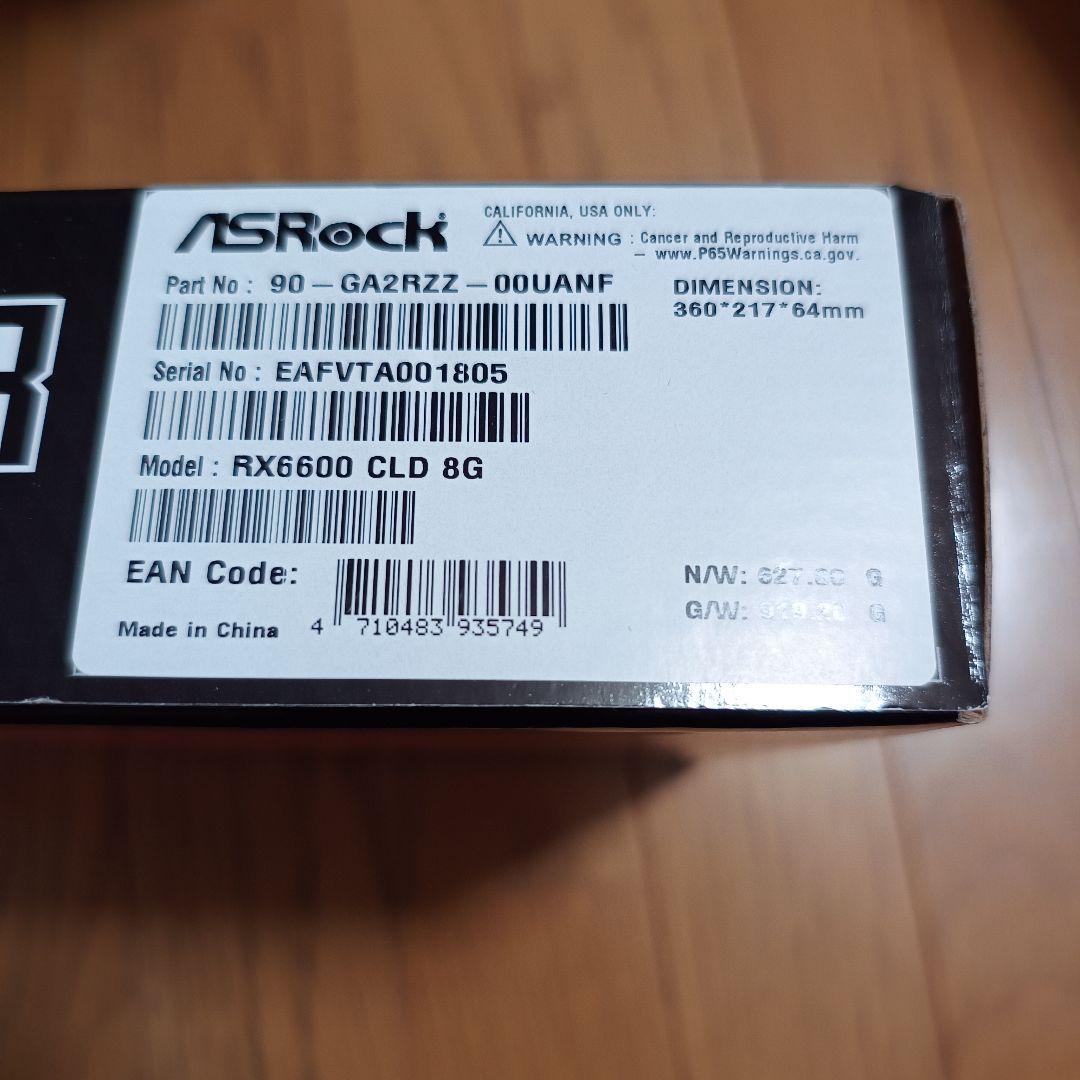 m*a様 ASRock AMD Radeon RX6600 GDDR6 8GB