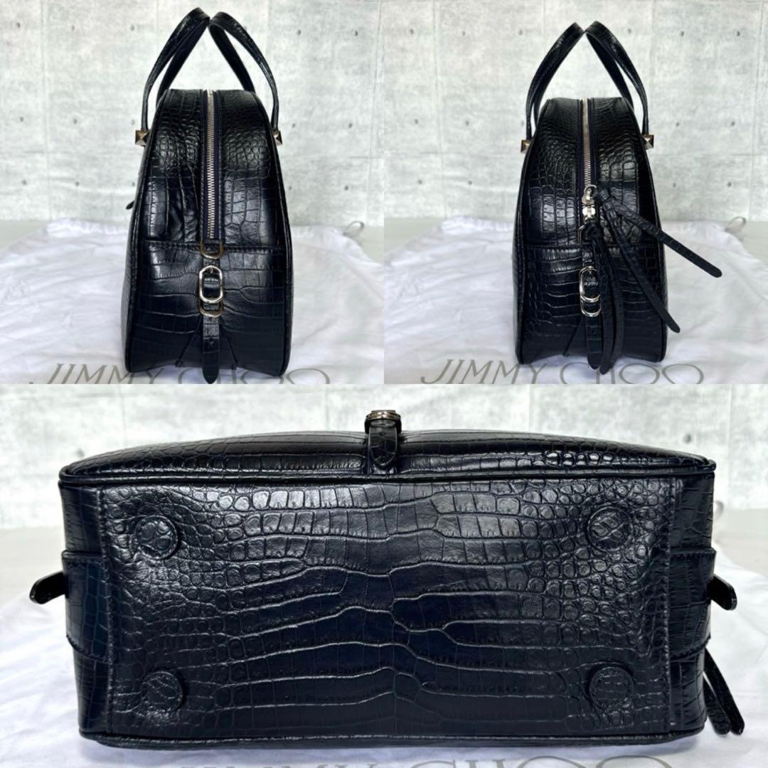 専用品JIMMY CHOO VARENNE クロコ型押し 2WAYバッグ