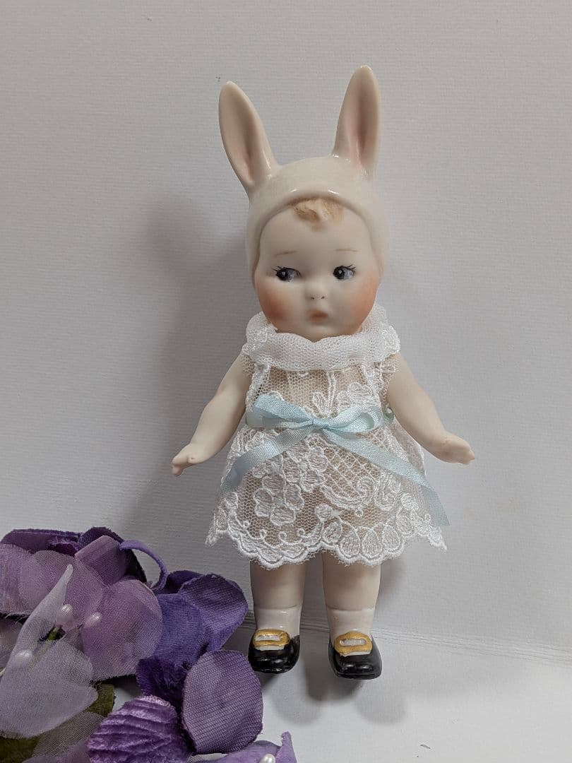 ★ちびくま工房　バニーラブ　ブルーリボン　15センチドール