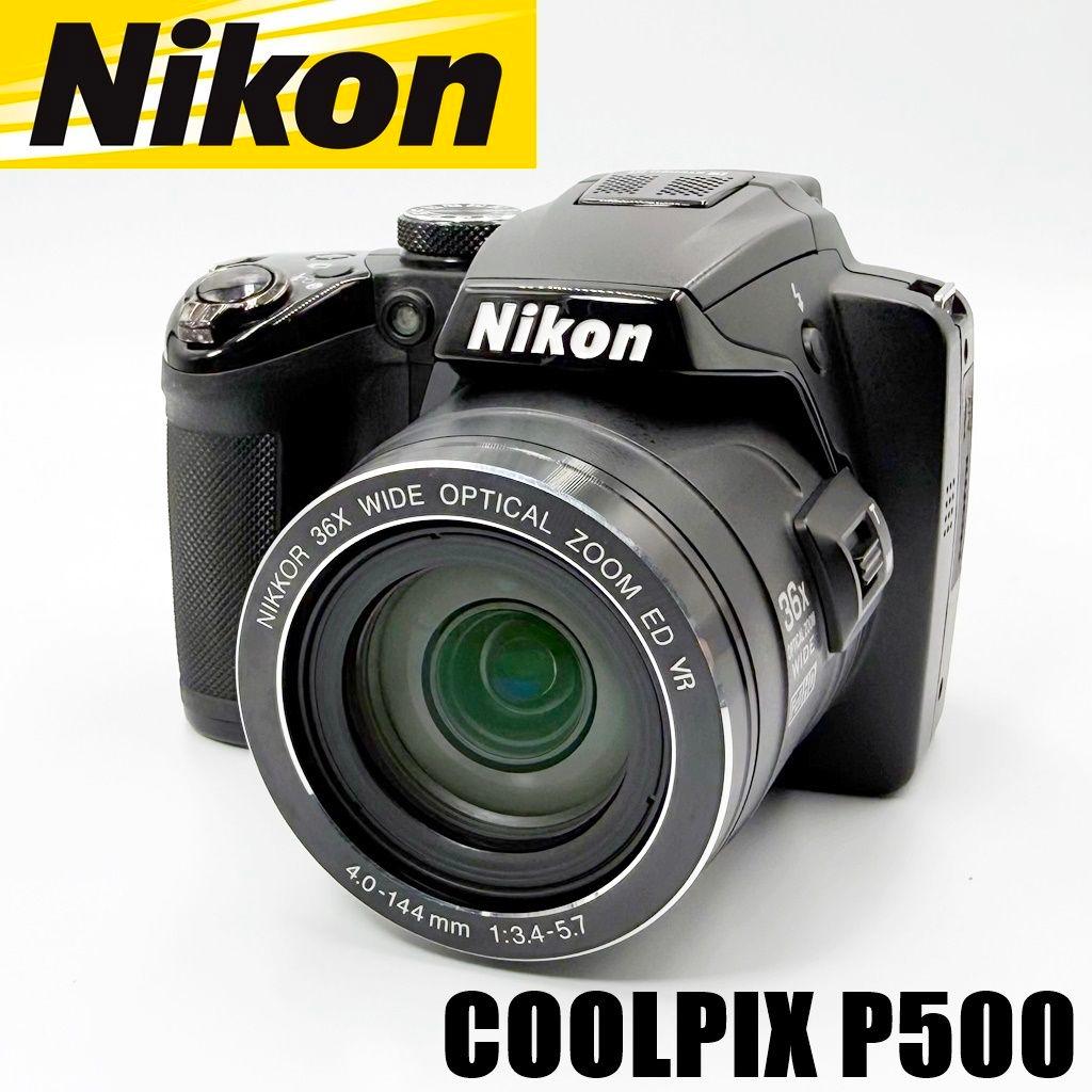 ニコン Nikon COOLPIX P500 ブラック コンデジ カメラ 中古