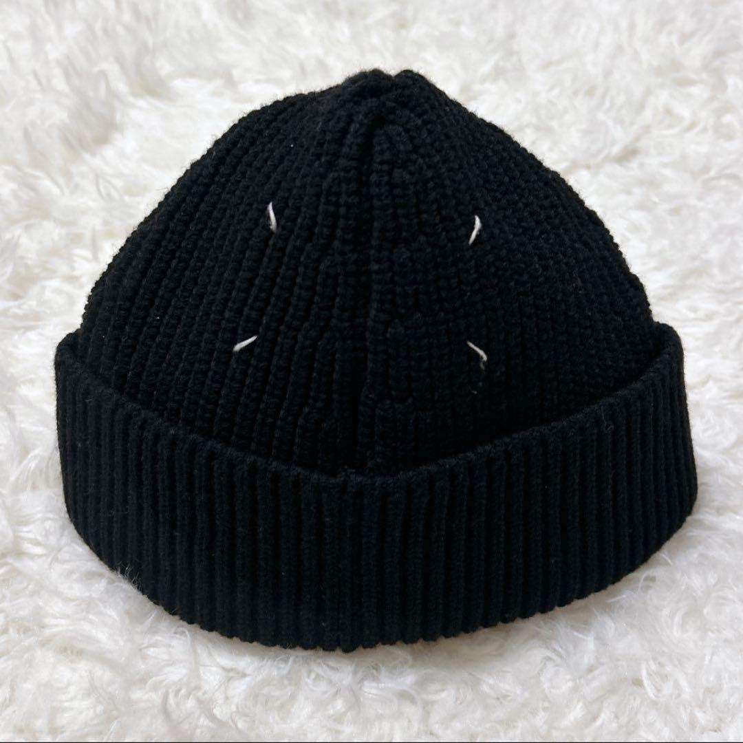✨美品✨メゾン・マルジェラ ニット帽 4ステッチ ビーニー マルタン M 黒