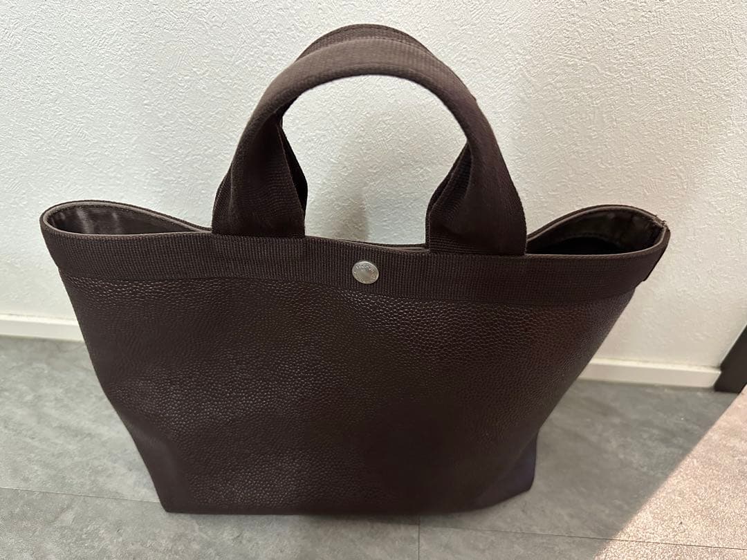 【タイムセール】Hervé Chapelier ダークブラウン トートバッグ
