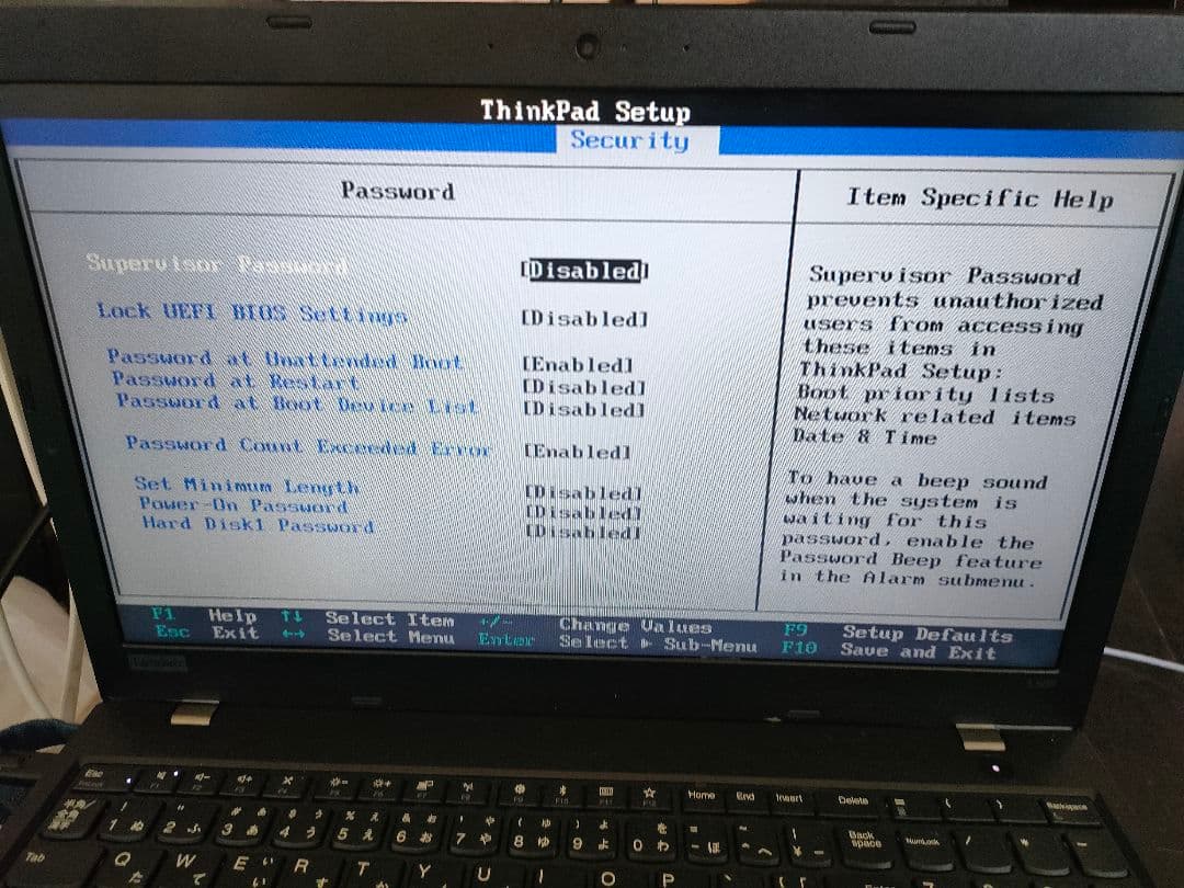 Lenovo ThinkPad L580 ノートPC