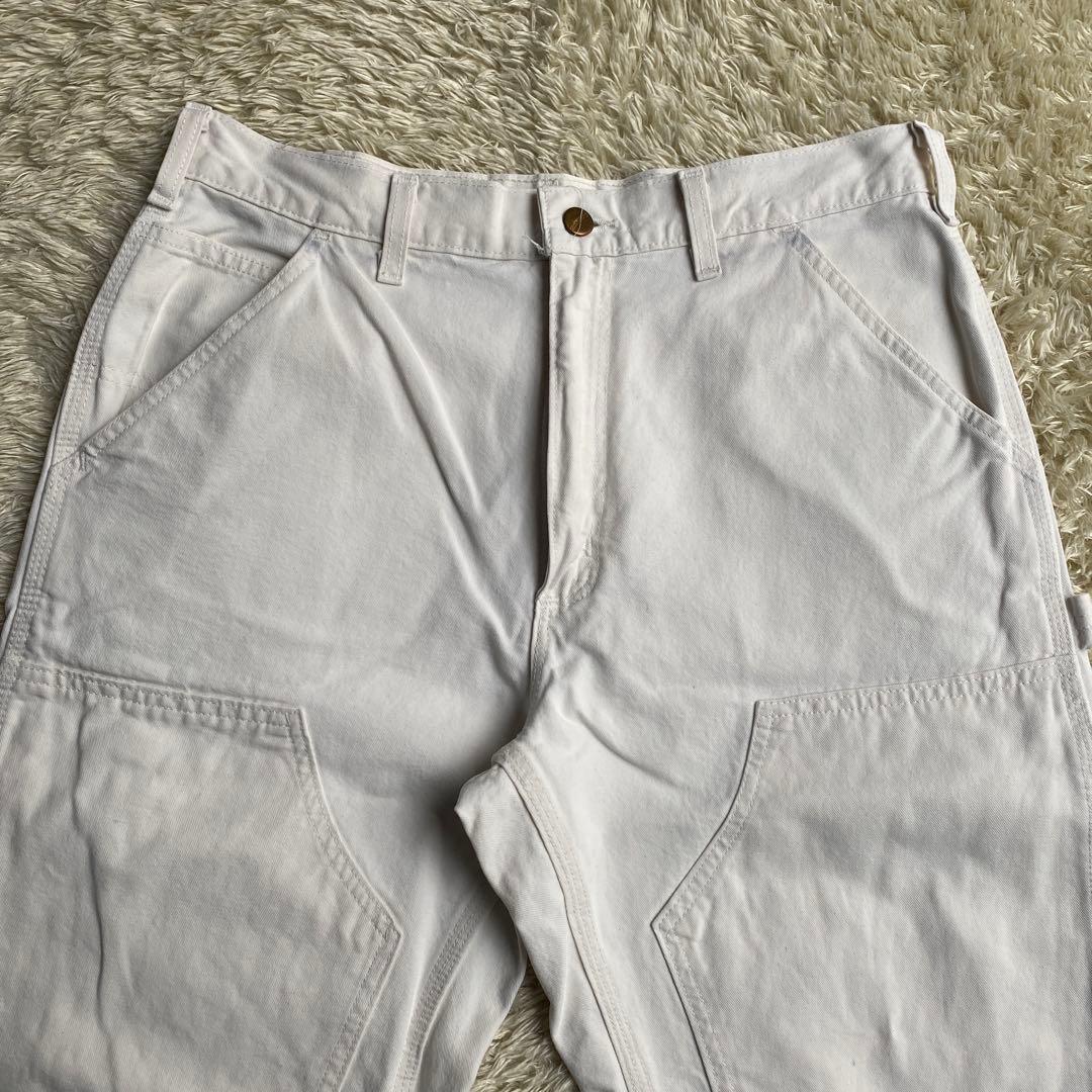 【希少 90s】USA製 Carhartt ダブルニー B04 ホワイト 生成