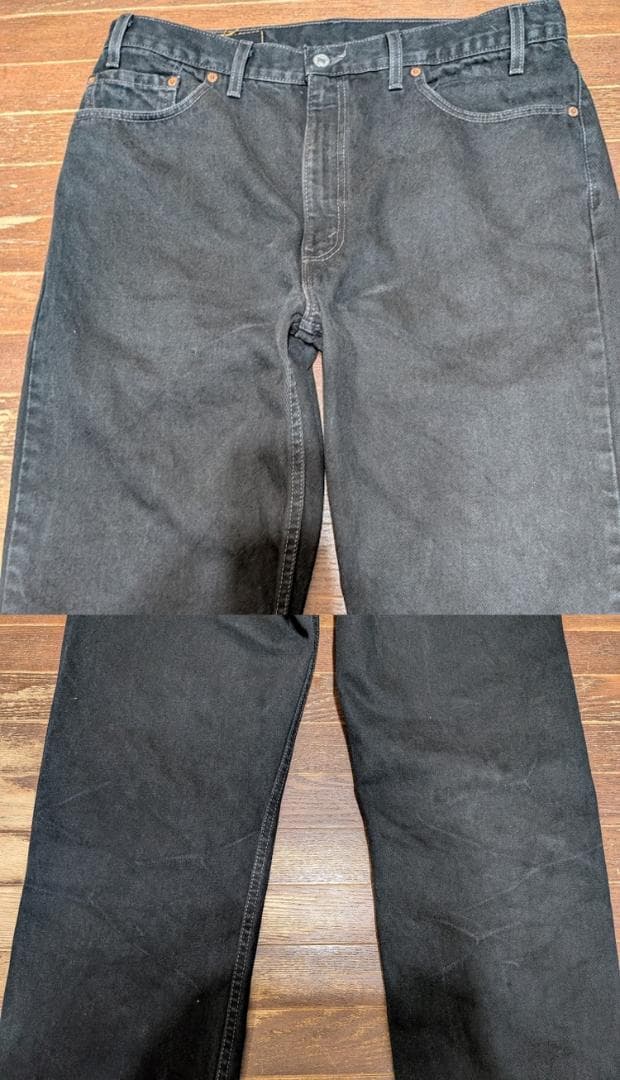 90sUSA製リーバイス505後染ブラックヒゲハチノスL30/66前後期7050