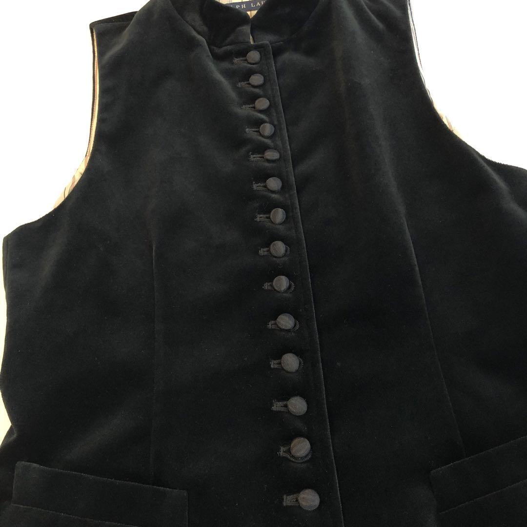 ralph lauren ラルフローレン レディース ベスト ブラック ベロア