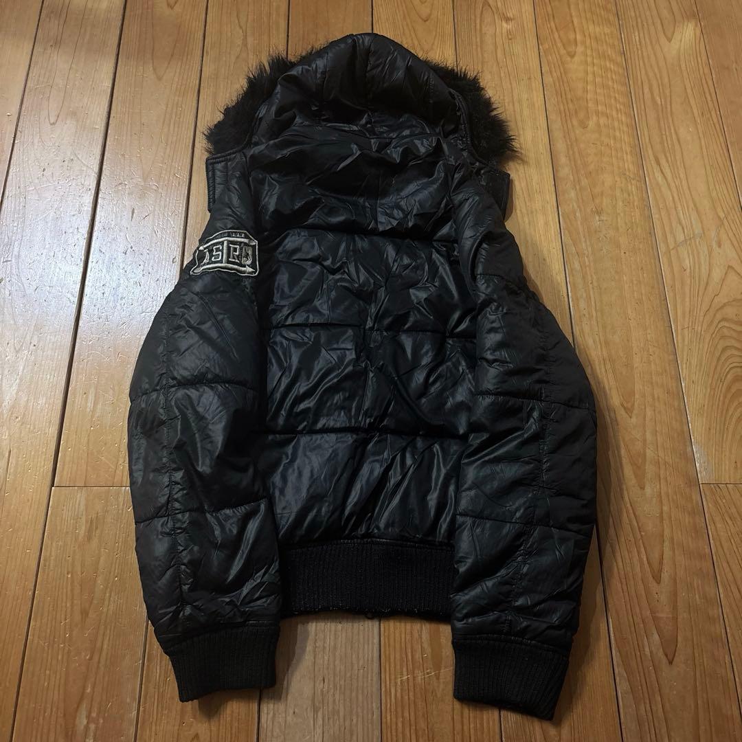 AVIREX ファー ダウンジャケット 黒