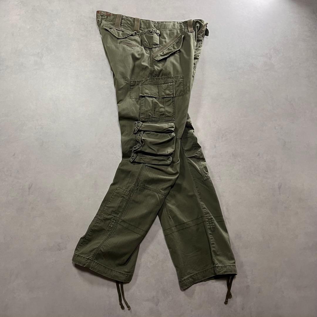 ◎90s ラルフローレン 13スターボタン ヘリンボーン カーゴパンツ m-51