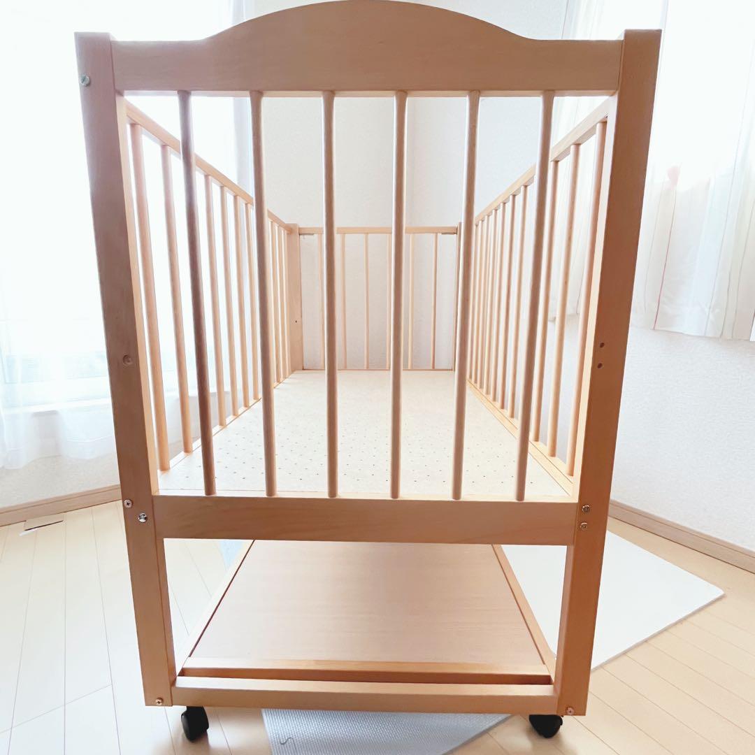 【綺麗✨送料込み❣️】石崎家具　スリーピーベビーベッド　ツースライドベッド⭐︎