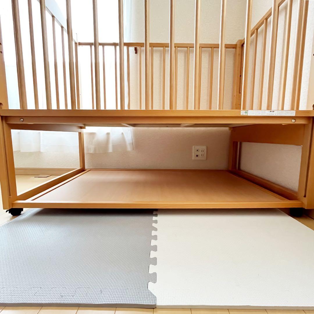 【綺麗✨送料込み❣️】石崎家具　スリーピーベビーベッド　ツースライドベッド⭐︎