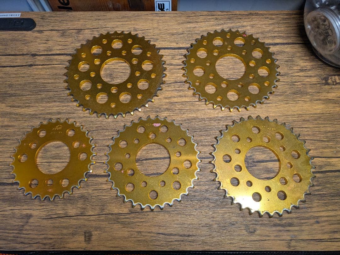 XR100モタード エイプ100 リアスプロケット 5枚セット