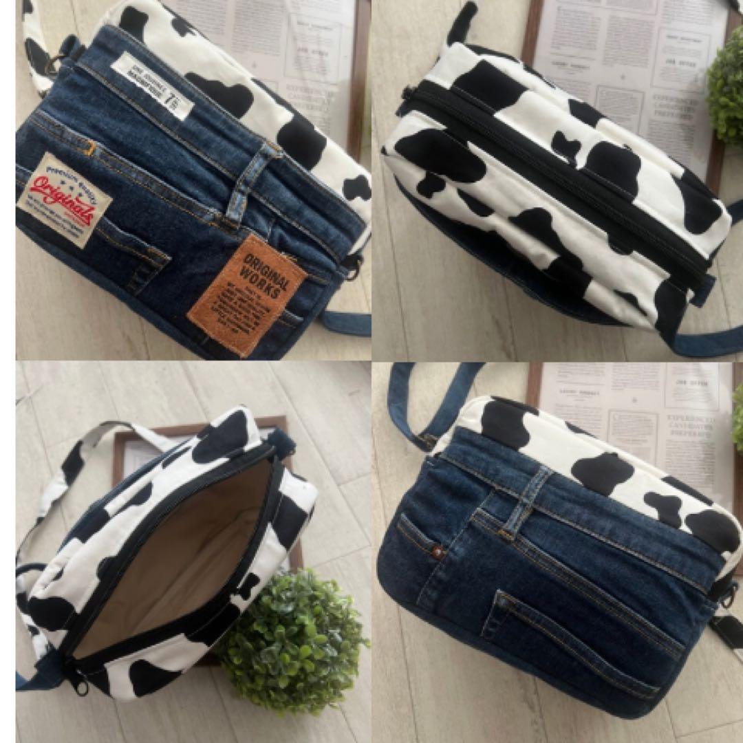 しんぱぱ★ショルダーバッグ　デニムリメイク　ハンドメイド