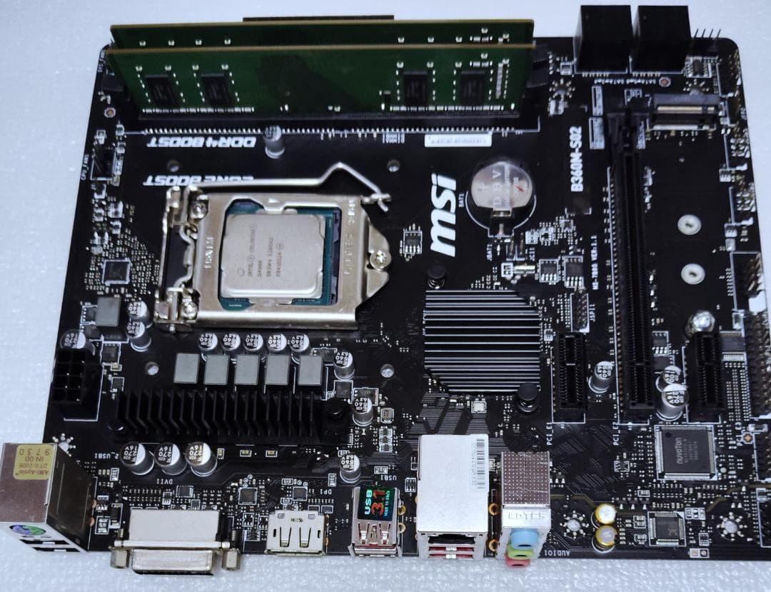MSI B360M-S02 マザーボード CPU・メモリ付き 動作良好