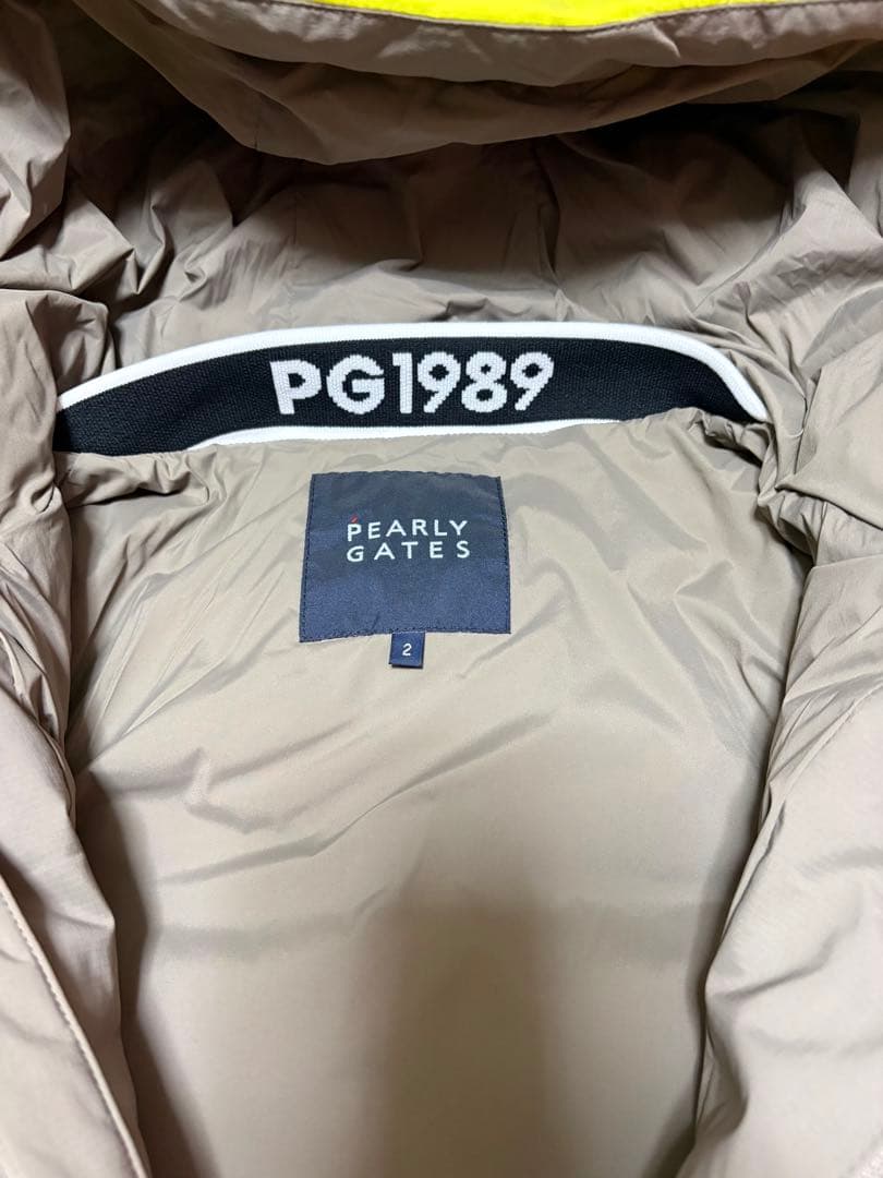 未使用 パーリーゲイツ バイカラー光電子 ダウン パーカー サイズ2（L）