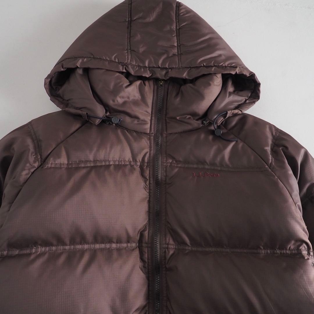 エルエルビーン　ダウンジャケット　フーディ　ブラウン　美品