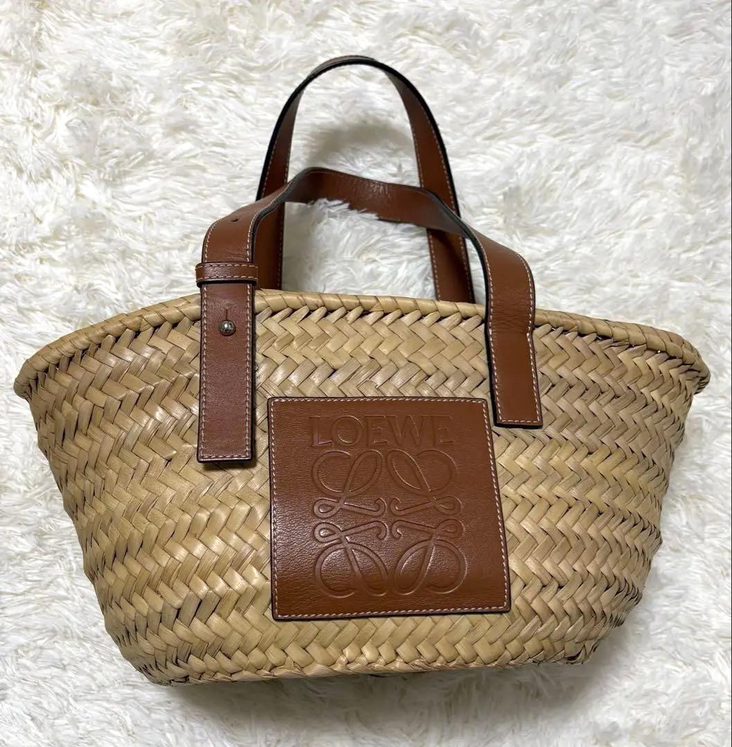 【LOEWE】 バスケットバッグ ミディアム ナチュラル/タン
