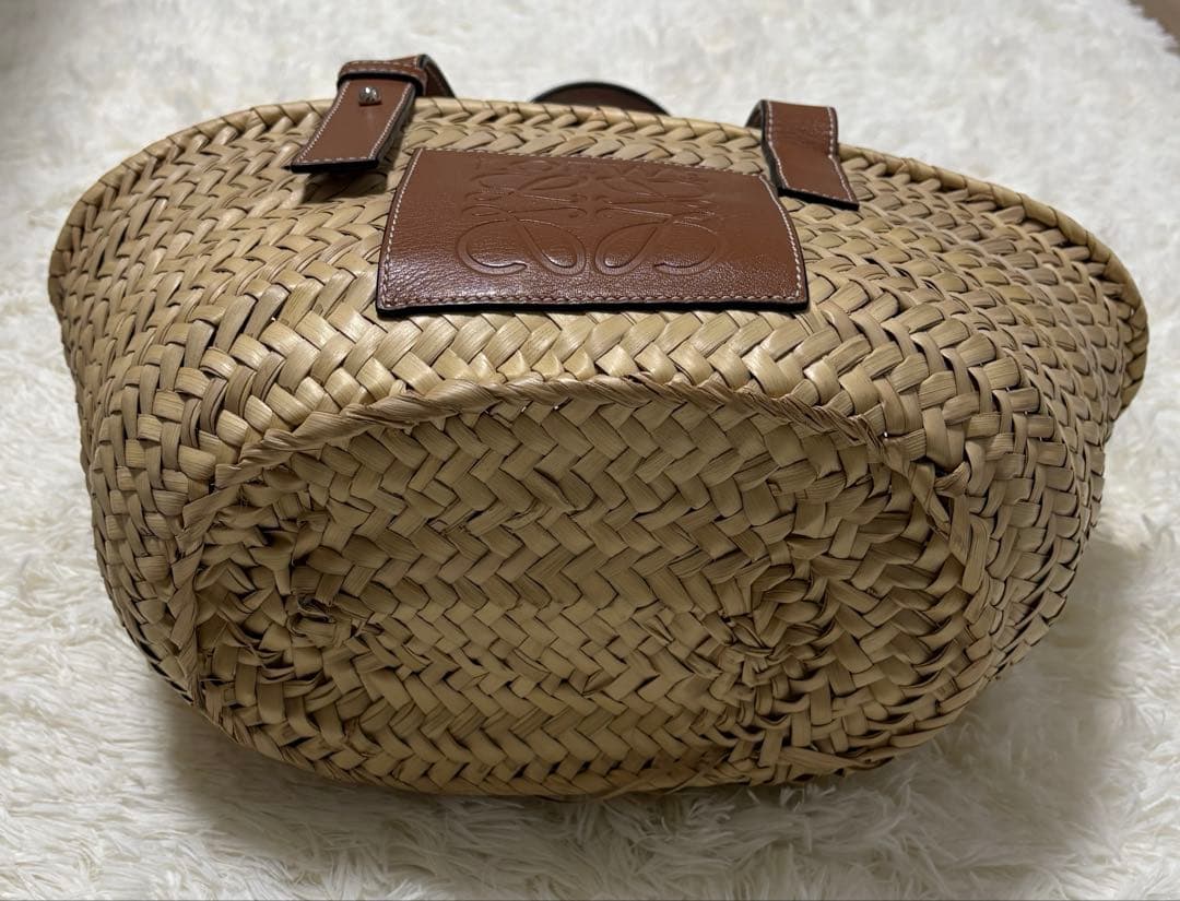 【LOEWE】 バスケットバッグ ミディアム ナチュラル/タン