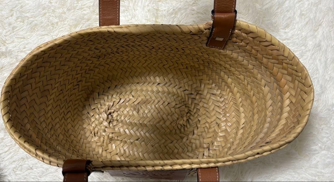 【LOEWE】 バスケットバッグ ミディアム ナチュラル/タン