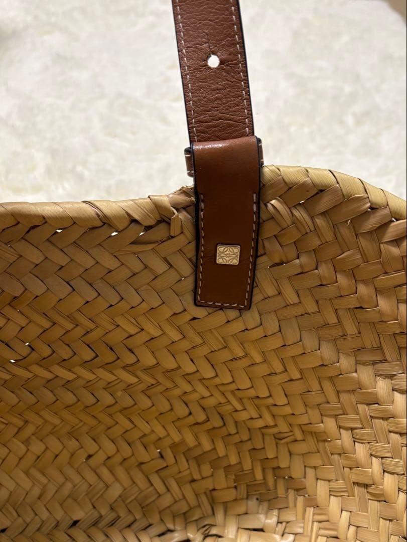 【LOEWE】 バスケットバッグ ミディアム ナチュラル/タン