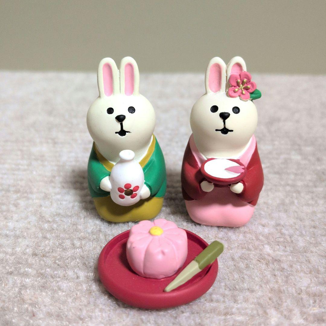 【ご確認用】デコレ　コンコンブル　甘酒うさぎ　桜和菓子、梅と鶯セット