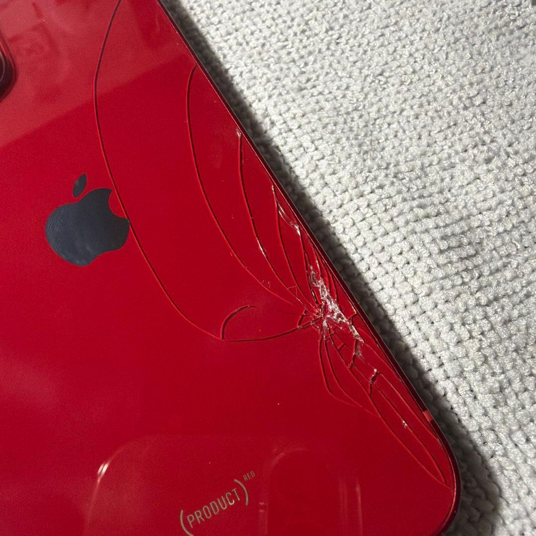 Apple iPhone 13 mini (赤) 本体 背面割れあり