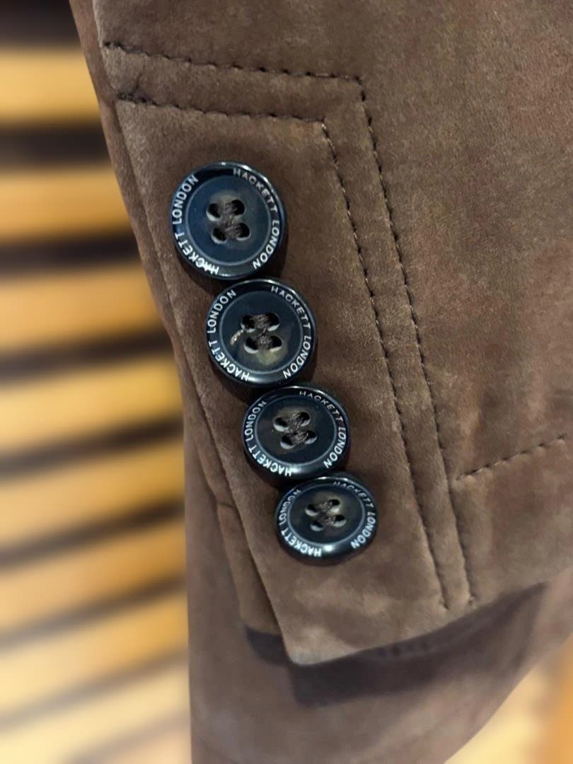 美品！　HACKETT スエード レザージャケット 茶 イタリア製　Mサイズ