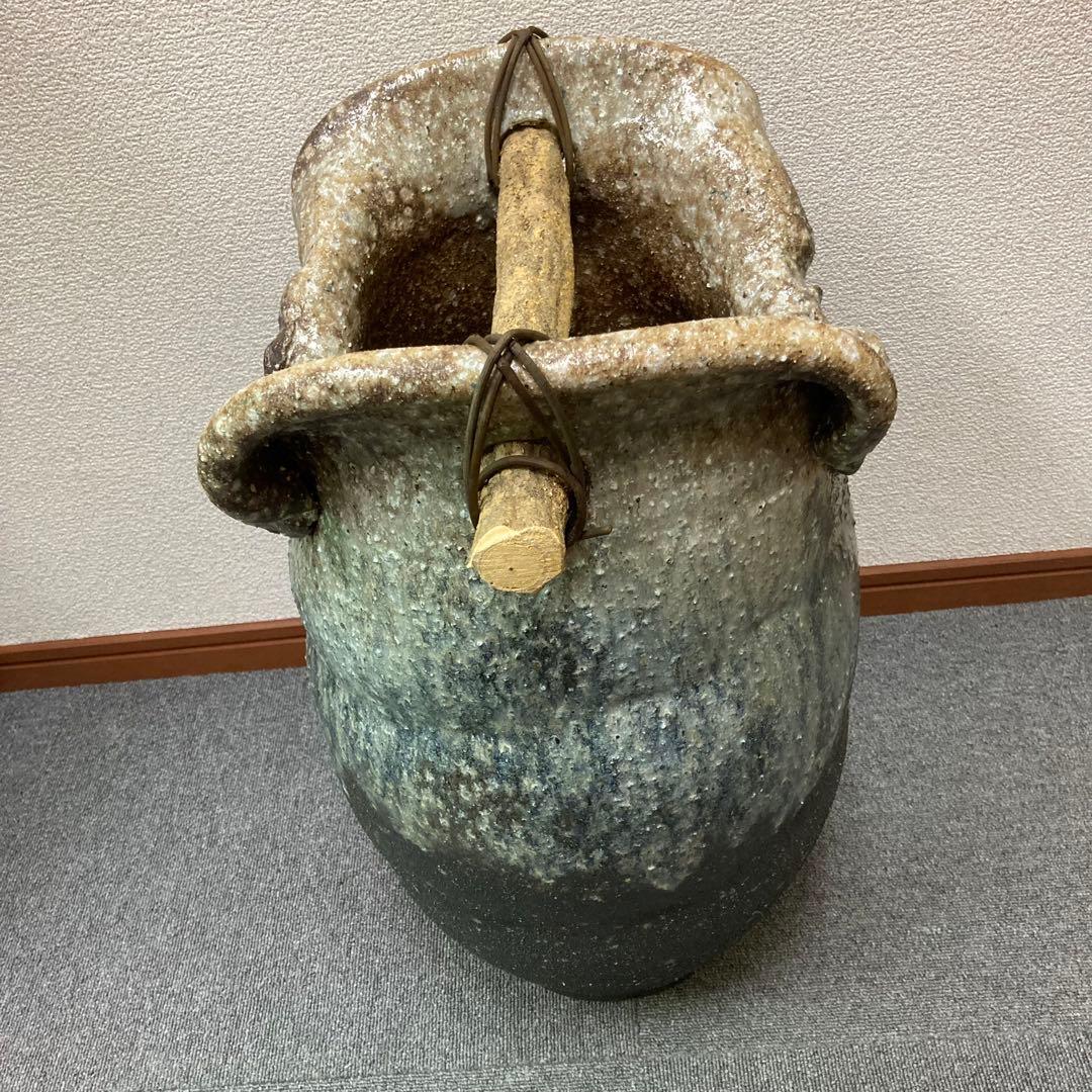 【未使用品】　傘立て 陶器 信楽焼 花器　花入れ　傘たて 傘入れ 傘置き
