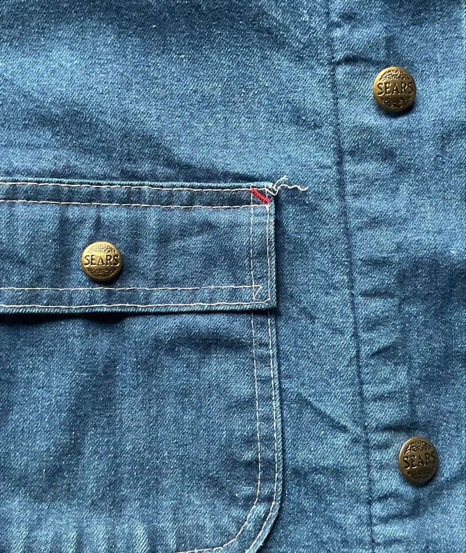 パ*ー様 70s sears デニムジャケット カバーオール ブランケット ビン