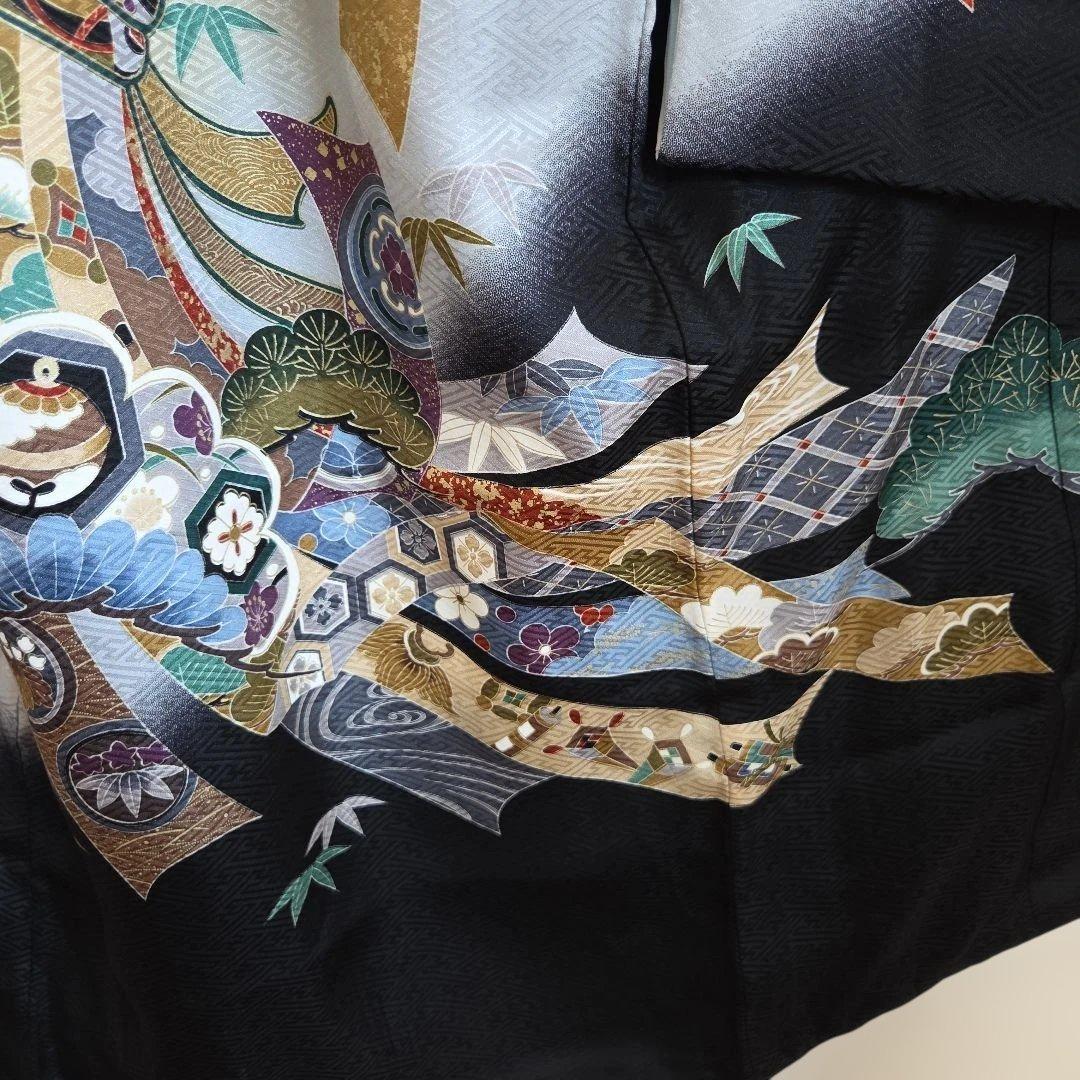 No28　正絹　男の子お祝い着物　長襦袢付き　産着