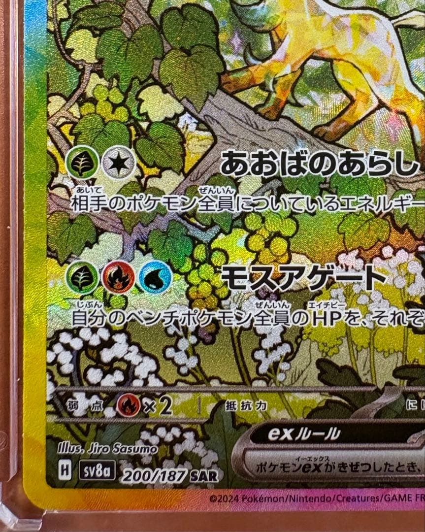 リーフィアex SAR 2枚セット　マグネットローダー付き