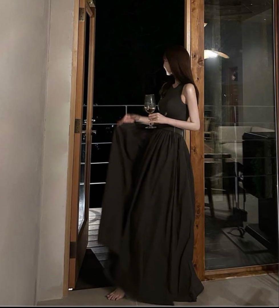 ワンピース maison celon sleeveless volume maxi dres