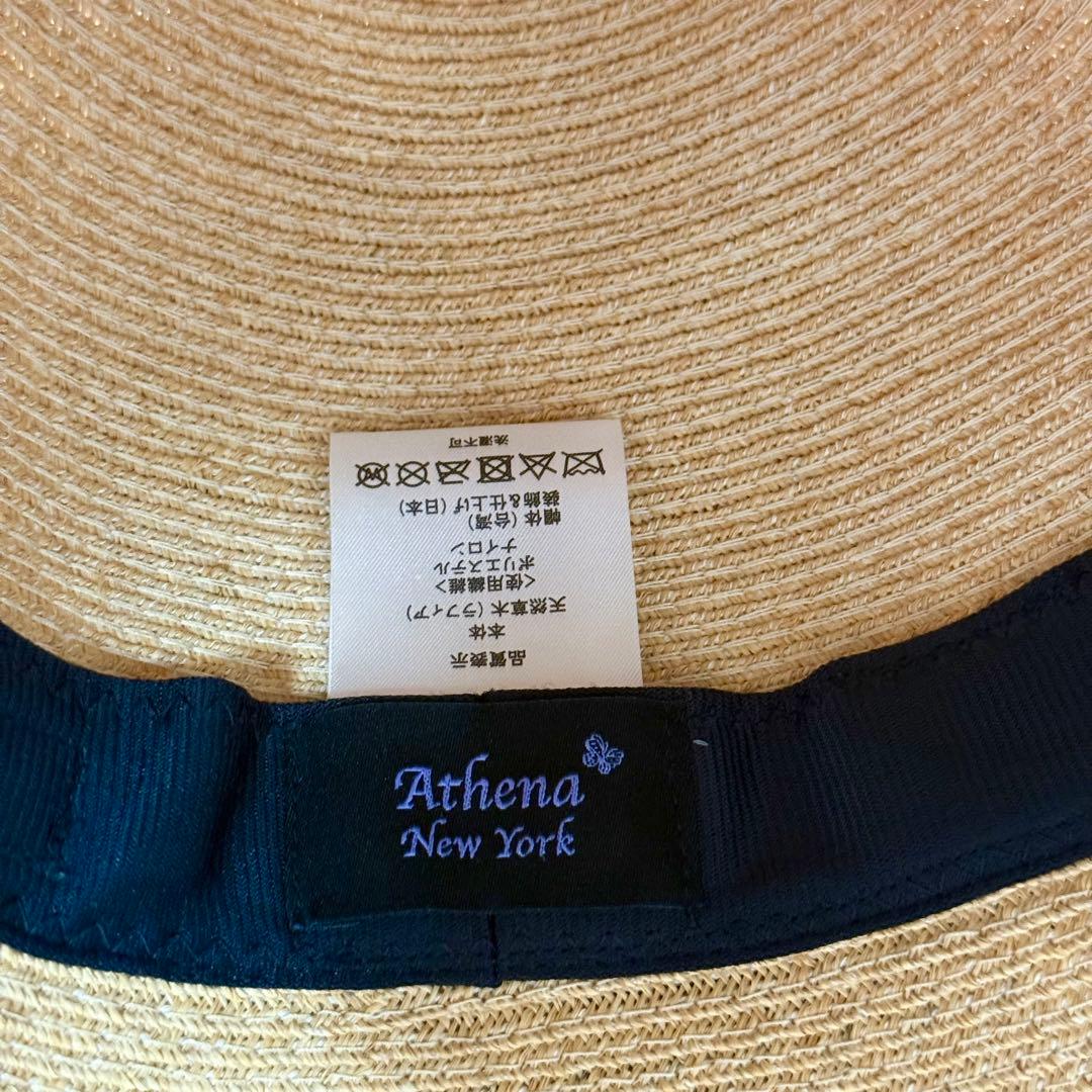 【極美品】アシーナニューヨーク ローズマリー ラフィアハット 麦わら帽子 夏上品