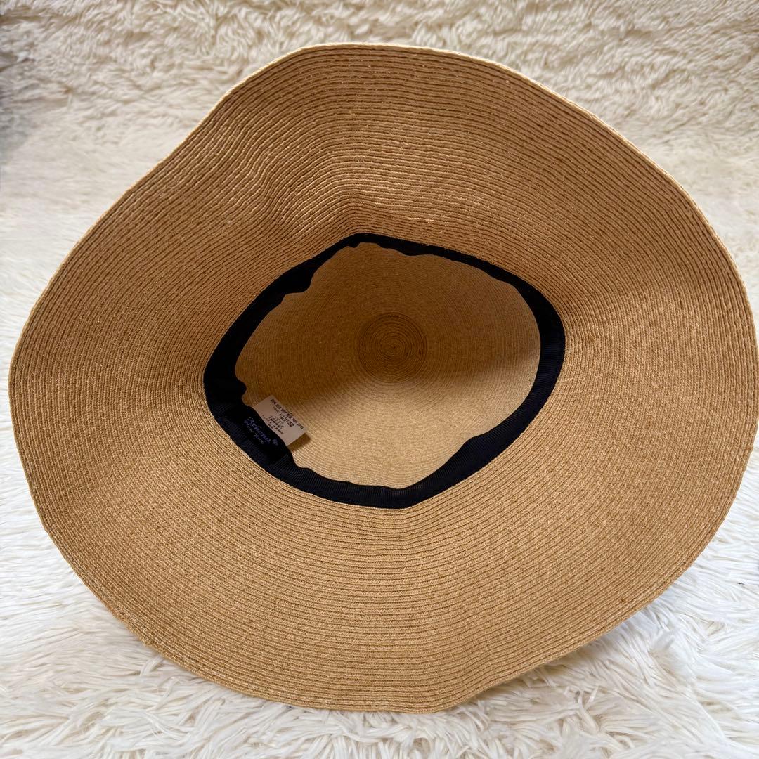 【極美品】アシーナニューヨーク ローズマリー ラフィアハット 麦わら帽子 夏上品