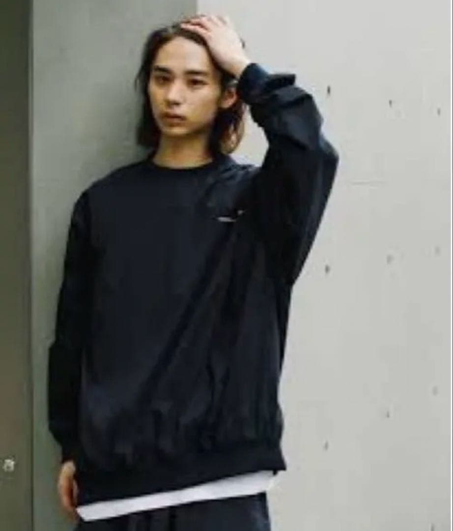 【L】S.F.C NYLON CREW SFC ナイロン クルー ブラック