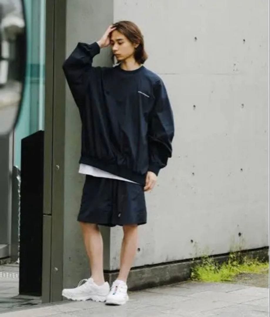 【L】S.F.C NYLON CREW SFC ナイロン クルー ブラック