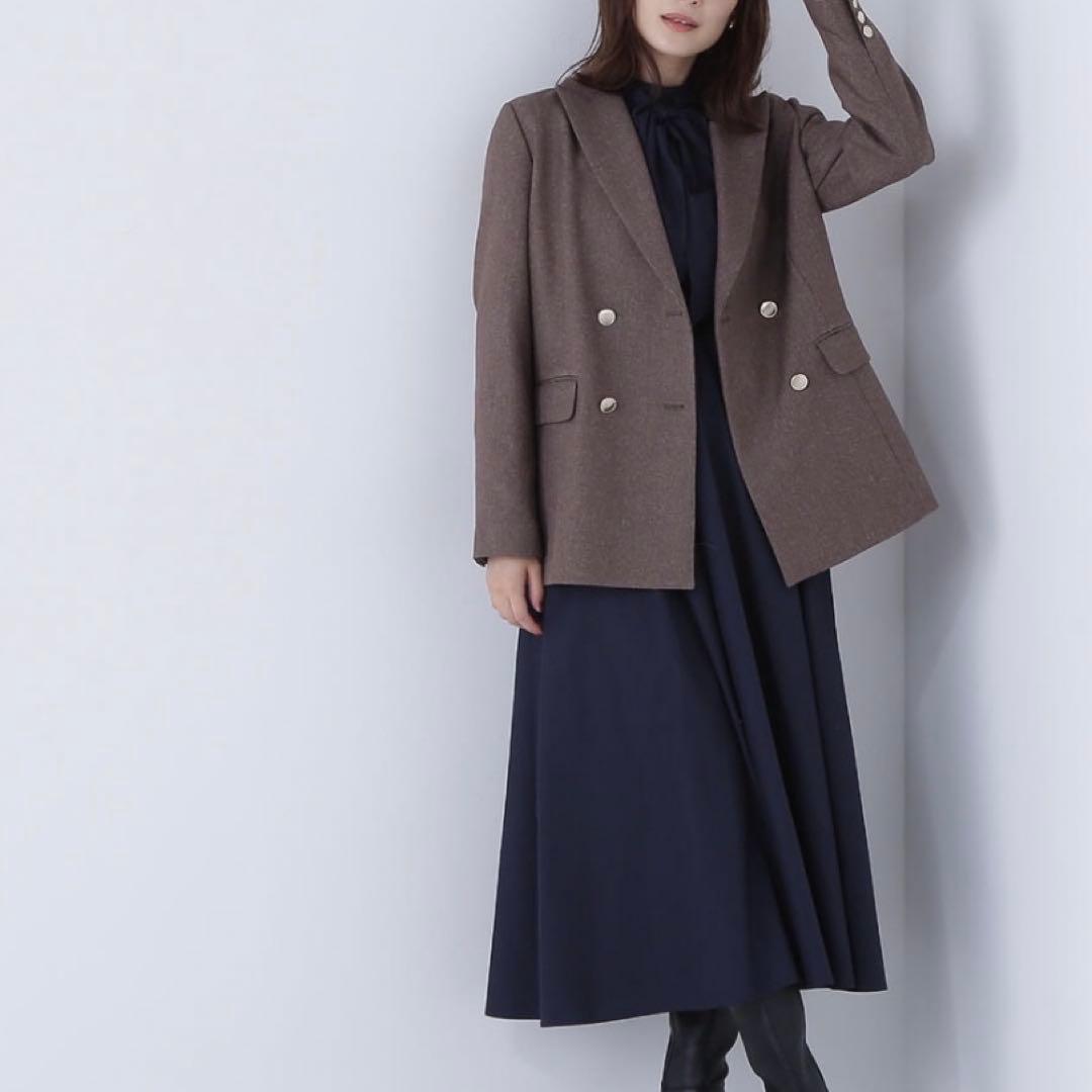 ブラウン ダブルブレストジャケット Mサイズ